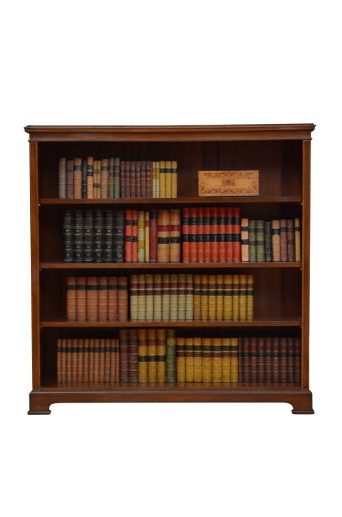 A Large Solid Mahogany Victorian Open Bookcase