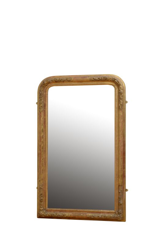 Elegant 19th Century Gilded Pier Mirror H142cm