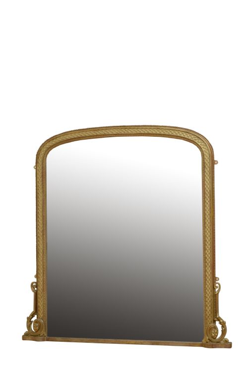 English Victorian Giltwood Wall Mirror H133cm