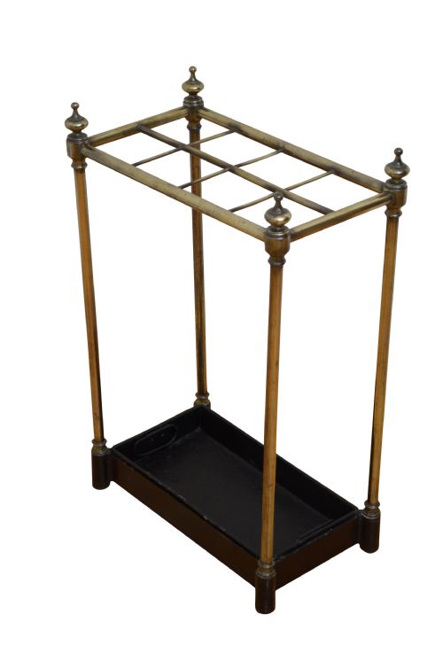 English Victorian Brass Umbrella Stand