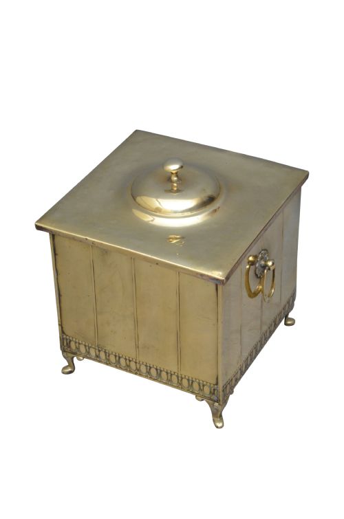 Edwardian Brass Coal Bin Plant Pot