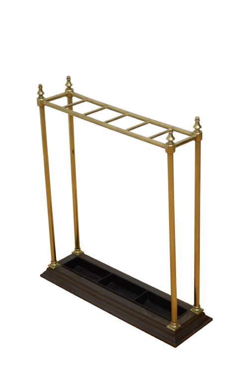 English Victorian Brass Umbrella Stand Stick Stand Walking Stick Stand