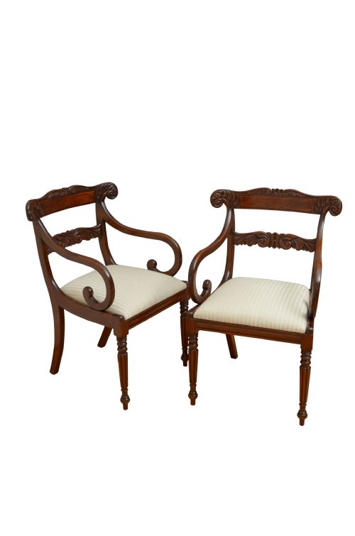 English William IV Elbow Chairs Carver Chairs
