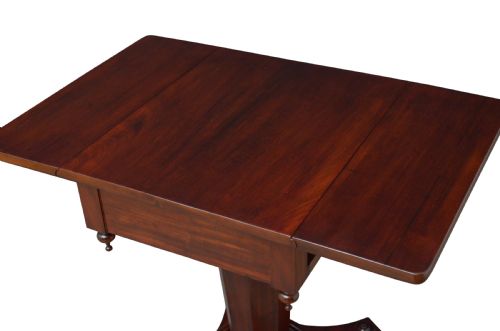 WILLIAM IV EARLY VICTORIAN MAHOGANY DROP LEAF TABLE - ADDITIONAL PHOTO 3