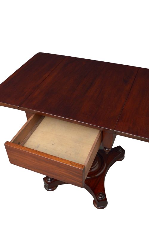 WILLIAM IV EARLY VICTORIAN MAHOGANY DROP LEAF TABLE - ADDITIONAL PHOTO 4
