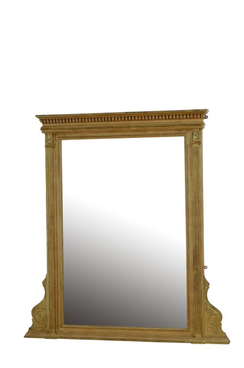 Late Victorian English Giltwood Overmantel Mirror H131cm
