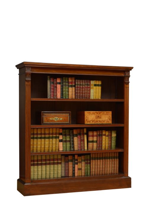 Victorian Mahogany Open Bookcase