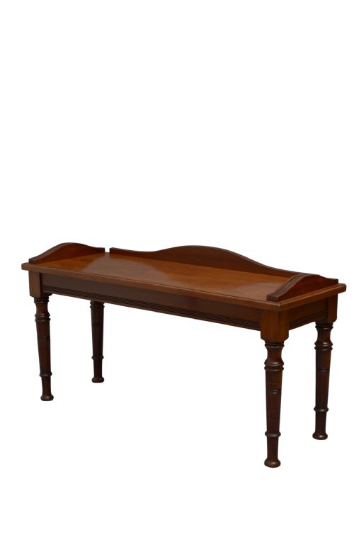 Edwardian Walnut Hall Bench
