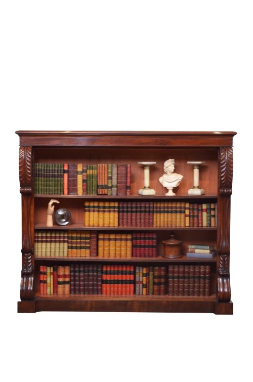 fig 1. Imposing William IV Mahogany Open Bookcase