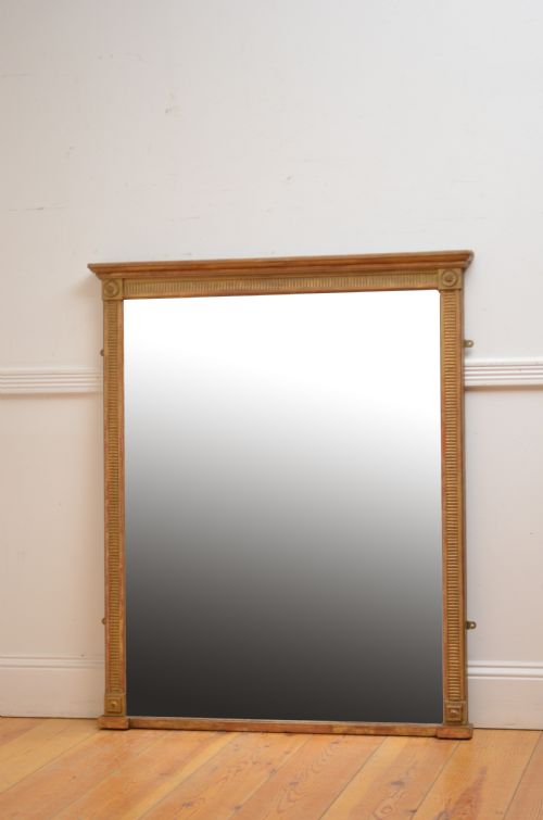 English Antique Giltwood Wall Mirror H120cm