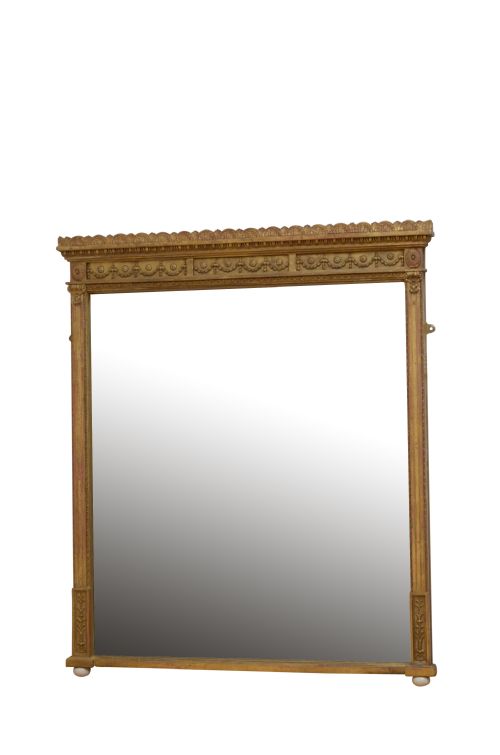 Antique Gilded Overmatel Mirror H130cm