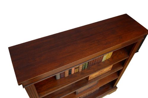 LATE VICTORIAN SOLID OAK OPEN BOOKCASE - ADDITIONAL PHOTO 4