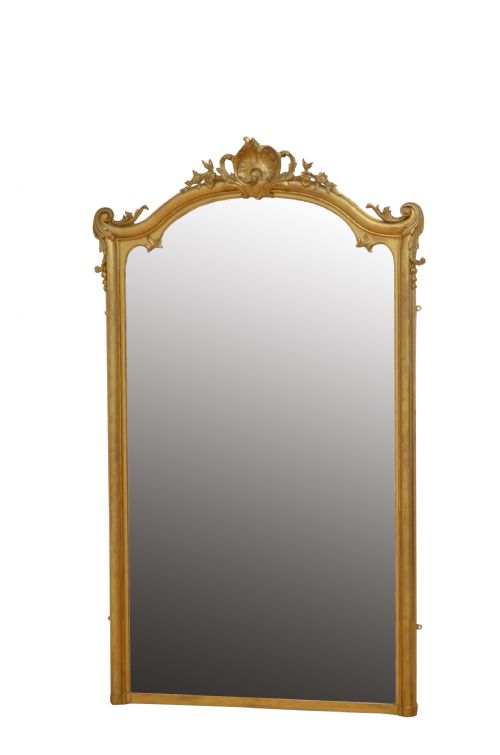 Antique French Giltwood Pier Mirror H165cm
