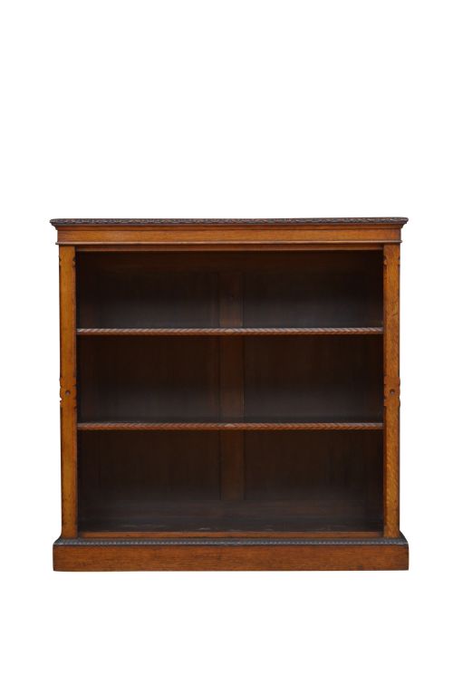 Victorian Oak Open Bookcase
