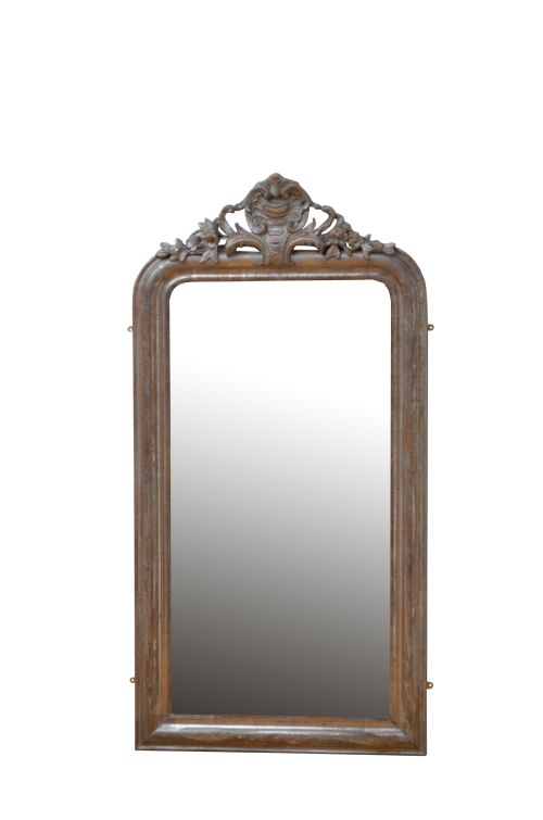 ANTIQUE SILVER LEAF PIER MIRROR WALL MIRROR CONSOLE H139CM