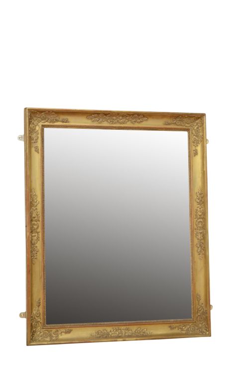 french 19th century gilded wall mirror h100cm - CATEGORY: ANTIQUE MIRRORS - DATED 19TH CENTURY