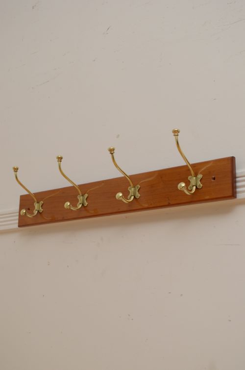 VICTORIAN COAT RACK WALNUT COAT HOOKS - ADDITIONAL PHOTO 1