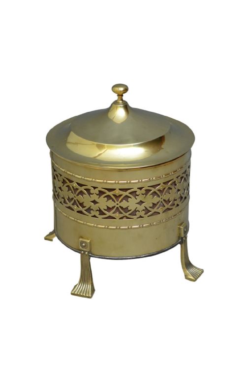 Elegant Edwardian Brass Planter or Coal Bucket