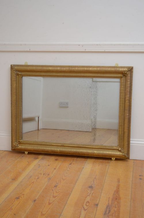 ANTIQUE 19TH CENTURY FRENCH GILDED MIRROR H100CM - ADDITIONAL PHOTO 8