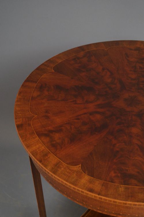 EDWARDIAN FLAMED MAHOGANY TABLE - ADDITIONAL PHOTO 4