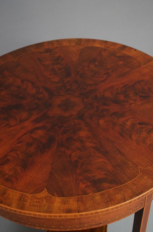 EDWARDIAN FLAMED MAHOGANY TABLE - ADDITIONAL PHOTO 5