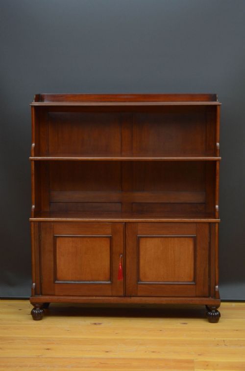 WILLIAM IV WATERFALL BOOKCASE IN MAHOGANY - ADDITIONAL PHOTO 1