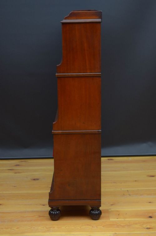 WILLIAM IV WATERFALL BOOKCASE IN MAHOGANY - ADDITIONAL PHOTO 9