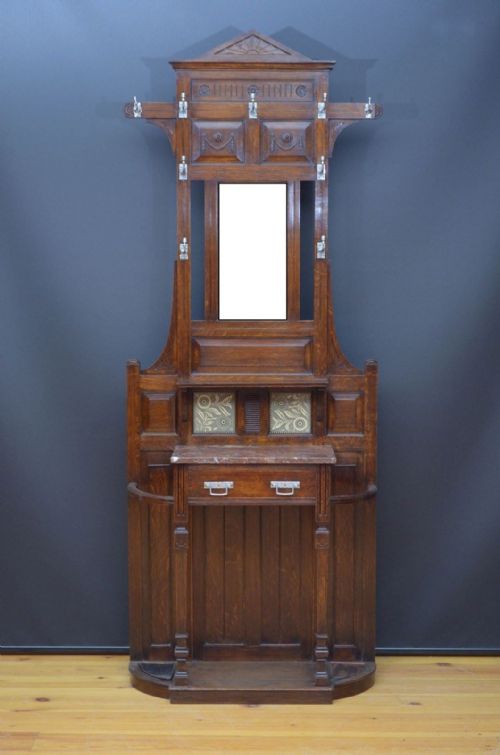 VICTORIAN OAK HALL STAND IN THE MANNER OF CHRISTOPHER DRESSER - ADDITIONAL PHOTO 2