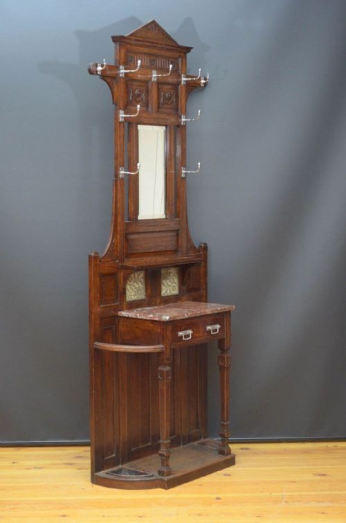 VICTORIAN OAK HALL STAND IN THE MANNER OF CHRISTOPHER DRESSER - ADDITIONAL PHOTO 3