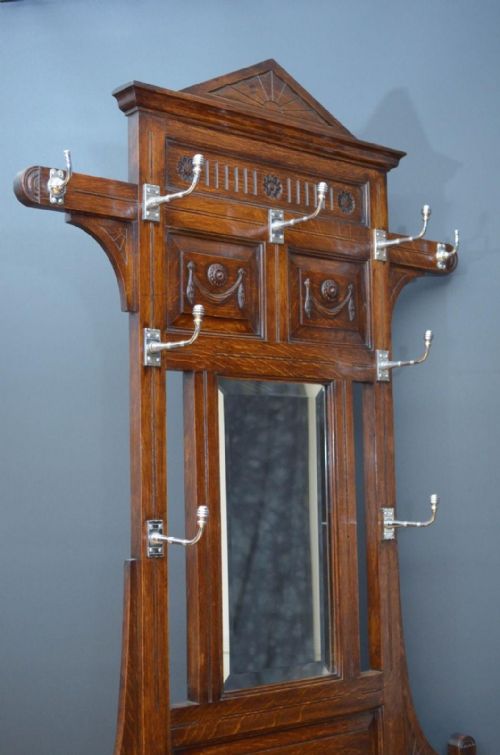 VICTORIAN OAK HALL STAND IN THE MANNER OF CHRISTOPHER DRESSER - ADDITIONAL PHOTO 5