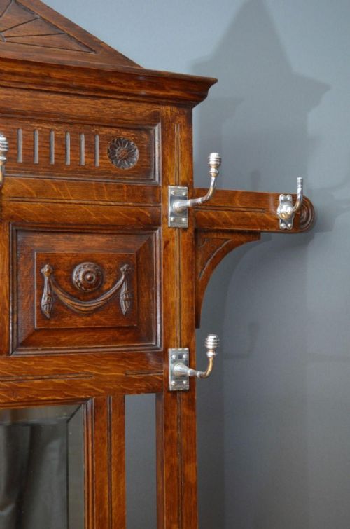 VICTORIAN OAK HALL STAND IN THE MANNER OF CHRISTOPHER DRESSER - ADDITIONAL PHOTO 7