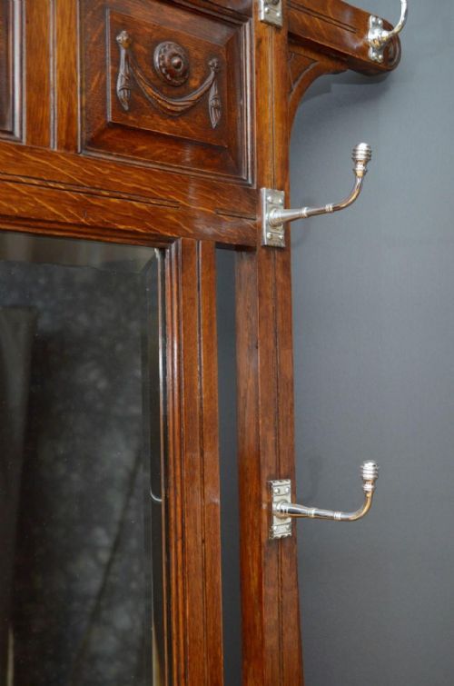 VICTORIAN OAK HALL STAND IN THE MANNER OF CHRISTOPHER DRESSER - ADDITIONAL PHOTO 11