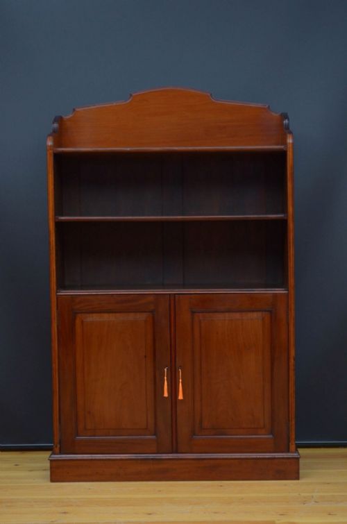 VICTORIAN OPEN BOOKCASE IN SOLID MAHOGANY - ADDITIONAL PHOTO 2