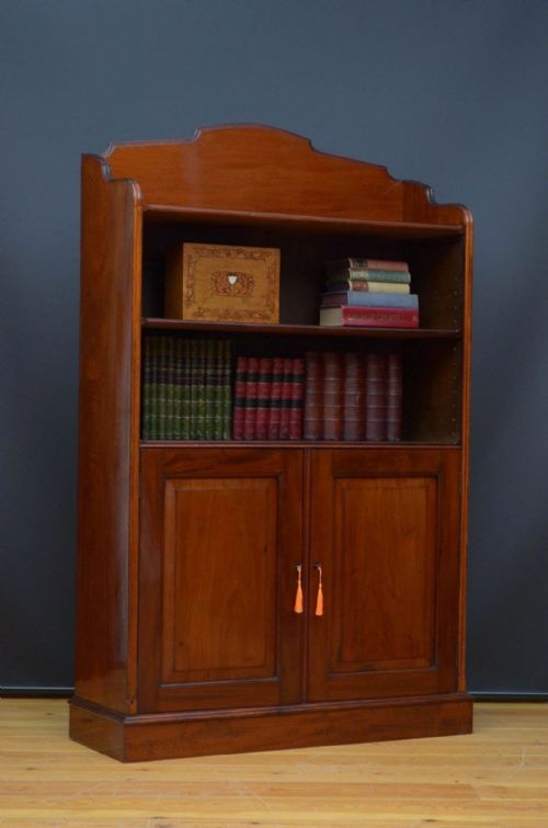 VICTORIAN OPEN BOOKCASE IN SOLID MAHOGANY - ADDITIONAL PHOTO 3