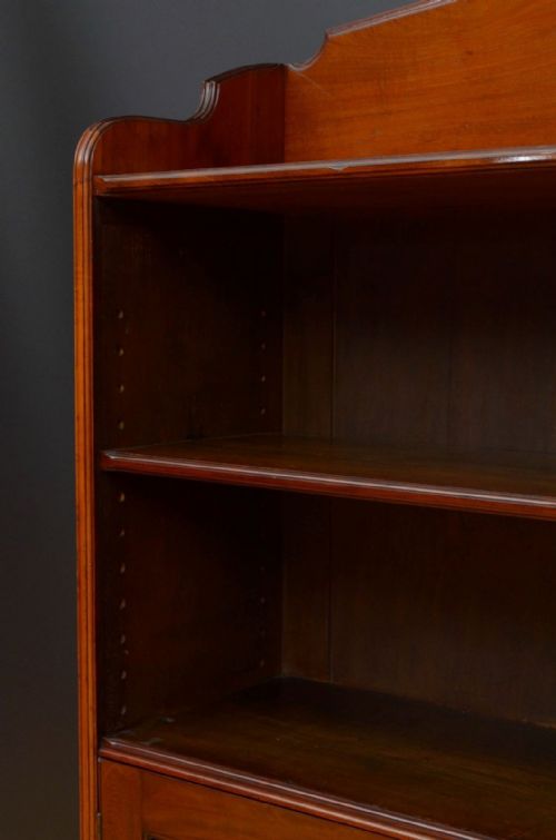 VICTORIAN OPEN BOOKCASE IN SOLID MAHOGANY - ADDITIONAL PHOTO 5