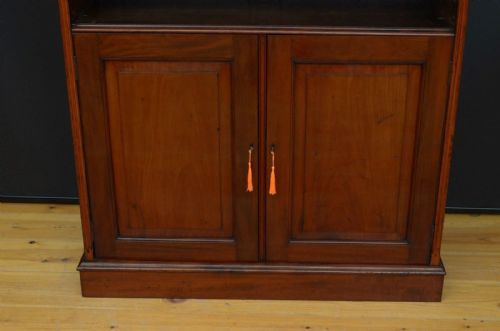 VICTORIAN OPEN BOOKCASE IN SOLID MAHOGANY - ADDITIONAL PHOTO 7