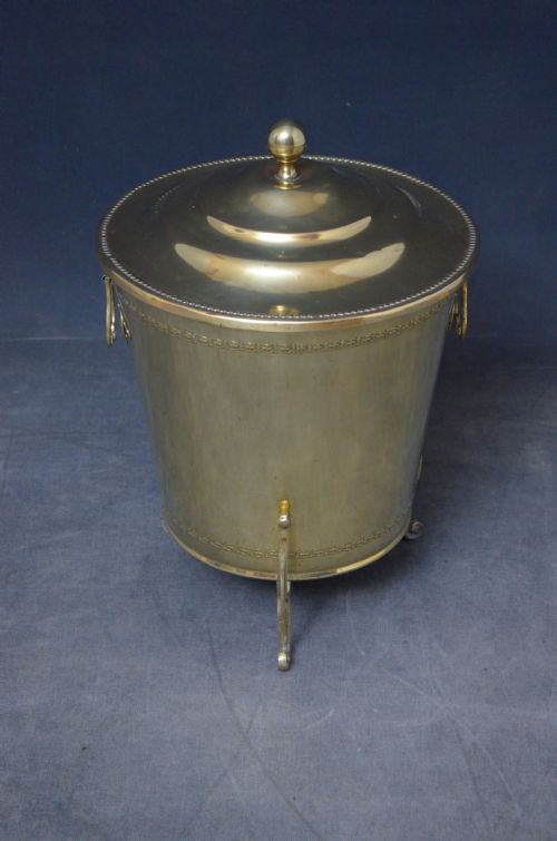 Edwardian Brass Planter Coal Bucket Coal Bin