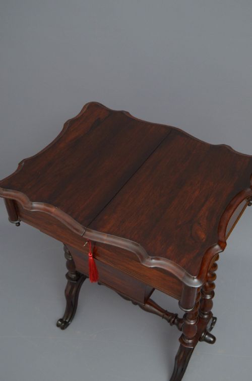 VICTORIAN ROSEWOOD WORK TABLE - ADDITIONAL PHOTO 2
