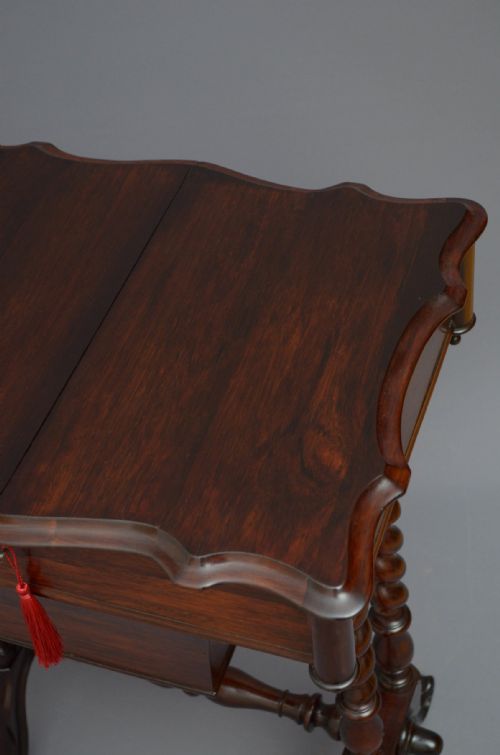 VICTORIAN ROSEWOOD WORK TABLE - ADDITIONAL PHOTO 4