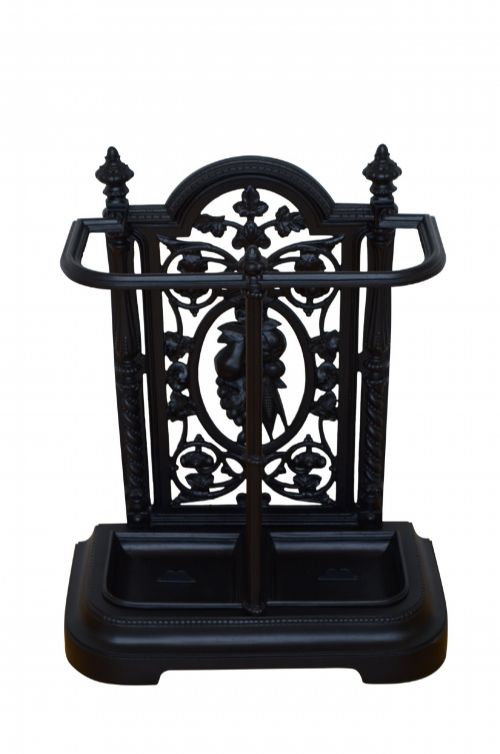 LARGE CAST IRON UMBRELLA STAND VICTORIAN BLACK - ADDITIONAL PHOTO 3