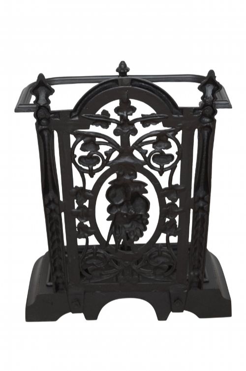 LARGE CAST IRON UMBRELLA STAND VICTORIAN BLACK - ADDITIONAL PHOTO 7