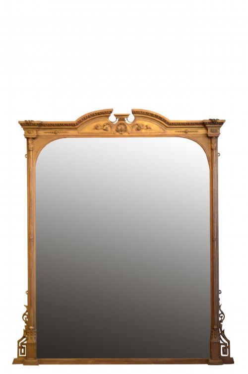 LARGE GILTWOOD WALL MIRROR OVERMANTEL H169CM