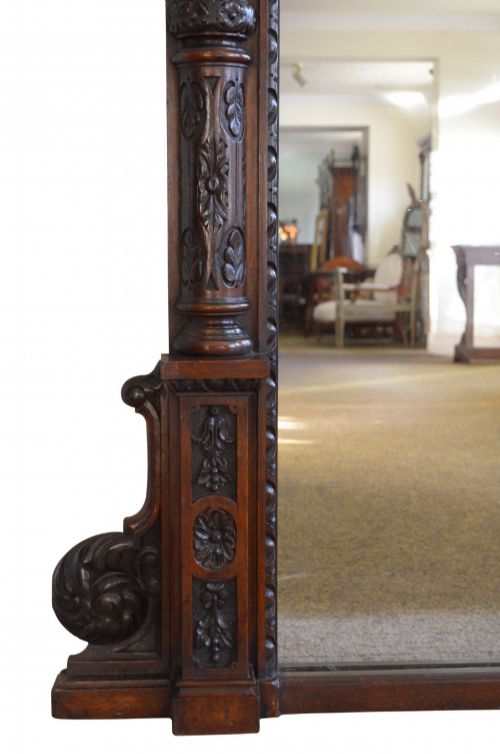 MONUMENTAL VICTORIAN OVERMANTLE MIRROR H200CM - ADDITIONAL PHOTO 5