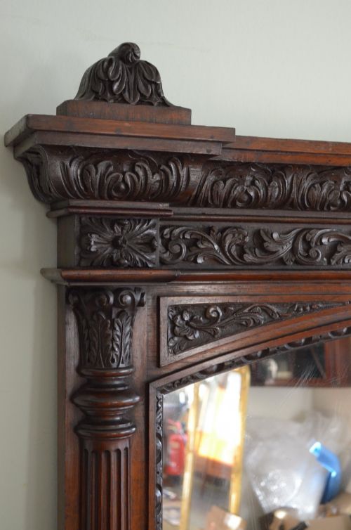 MONUMENTAL VICTORIAN OVERMANTLE MIRROR H200CM - ADDITIONAL PHOTO 8