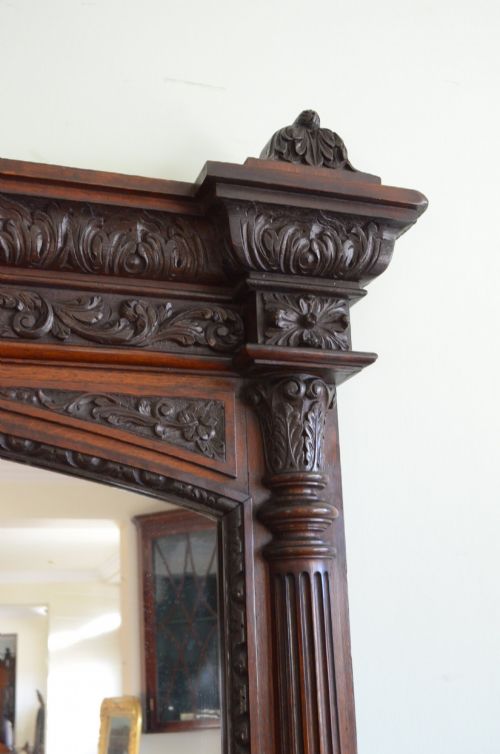 MONUMENTAL VICTORIAN OVERMANTLE MIRROR H200CM - ADDITIONAL PHOTO 13