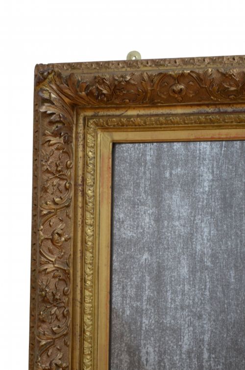 ANTIQUE ROCOCO FOXED GILDED MIRROR 90X79CM - ADDITIONAL PHOTO 8