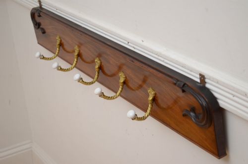 MAHOGANY COAT RACK COAT HOOKS - ADDITIONAL PHOTO 4