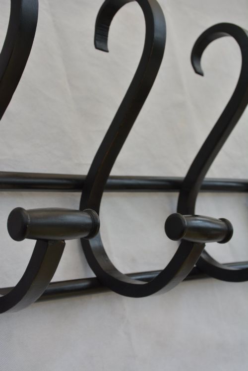 EBONISED BENTWOOD COAT RACK COAT HOOKS IN GOOD CONDITION - ADDITIONAL PHOTO 9