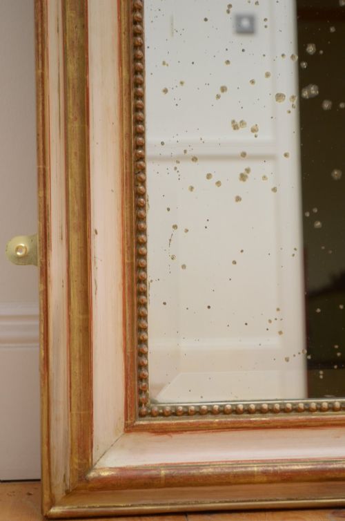 GILDED CHATEAU WALL MIRROR WITH CREST H157CM RESTORED - ADDITIONAL PHOTO 2