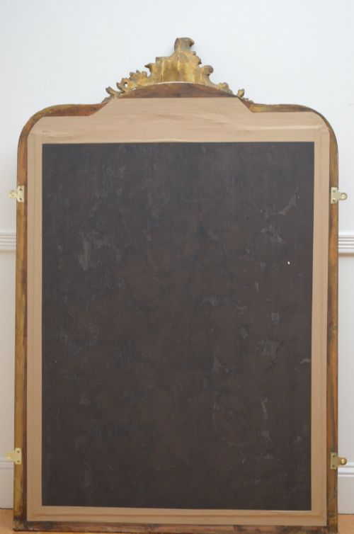 GILDED CHATEAU WALL MIRROR WITH CREST H157CM RESTORED - ADDITIONAL PHOTO 13